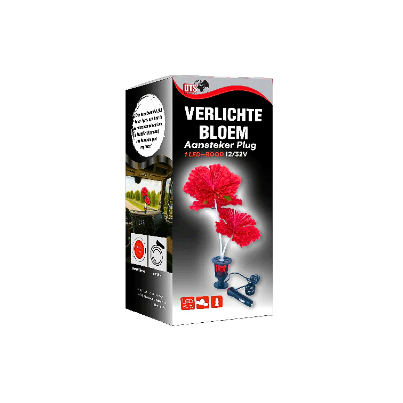 Verlichte Bloem 12-32V – Sfeervol Rood Licht voor Auto, Truck & Camper - Image 3